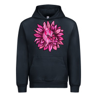 Navy Breast Cancer Sunflower Urban Hoodie - texasbilliewilder