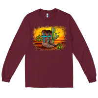 Burgundy cross sunset backgraund Long Sleeve Tee - JahusDesignShop