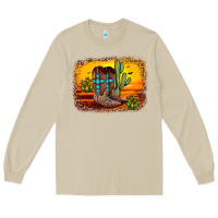 Mushroom cross sunset backgraund Long Sleeve Tee - JahusDesignShop