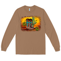 Toasted Coconut cross sunset backgraund Long Sleeve Tee - JahusDesignShop