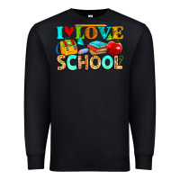 Black i love school Premium Sweatshirt - NancyCooperArtShop