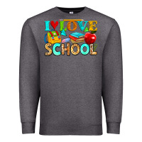 Charcoal Heather i love school Premium Sweatshirt - NancyCooperArtShop