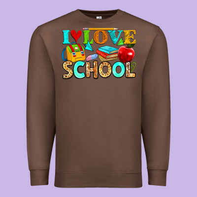 I Love School Premium Sweatshirt Designed By Nancycooperartshop