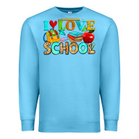 Ocean Blue i love school Premium Sweatshirt - NancyCooperArtShop