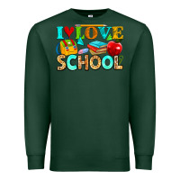 Sports Green i love school Premium Sweatshirt - NancyCooperArtShop