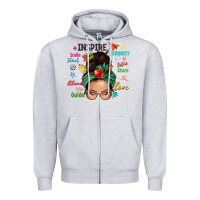 Heather Grey Teacher messy bun caucasian Zipper Hoodie - NancyCooperArtShop