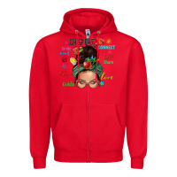 Red Teacher messy bun caucasian Zipper Hoodie - NancyCooperArtShop