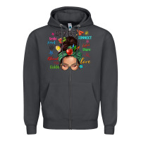 Smoke Teacher messy bun caucasian Zipper Hoodie - NancyCooperArtShop