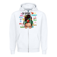 White Teacher messy bun caucasian Zipper Hoodie - NancyCooperArtShop