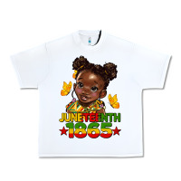 White juneteenth 1865 afro girl Urban Heavy Tee - HRA Design Shop