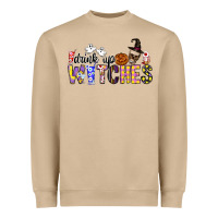Mushroom Drink Up Witches Heavyweight Sweatshirt - CowhideDigitalArt
