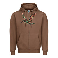 Chestnut Pteranodon Zipper Hoodie - LillyAllenDesigns