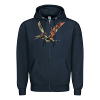 Navy Pteranodon Zipper Hoodie - LillyAllenDesigns