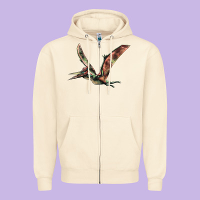 Pteranodon Zipper Hoodie Designed By Lillyallendesigns