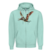 Seafoam Pteranodon Zipper Hoodie - LillyAllenDesigns