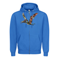 True Royal Pteranodon Zipper Hoodie - LillyAllenDesigns