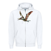 White Pteranodon Zipper Hoodie - LillyAllenDesigns