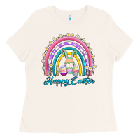 Bone easter egg bunny rainbow Ladies Tee - AdoDesignShop