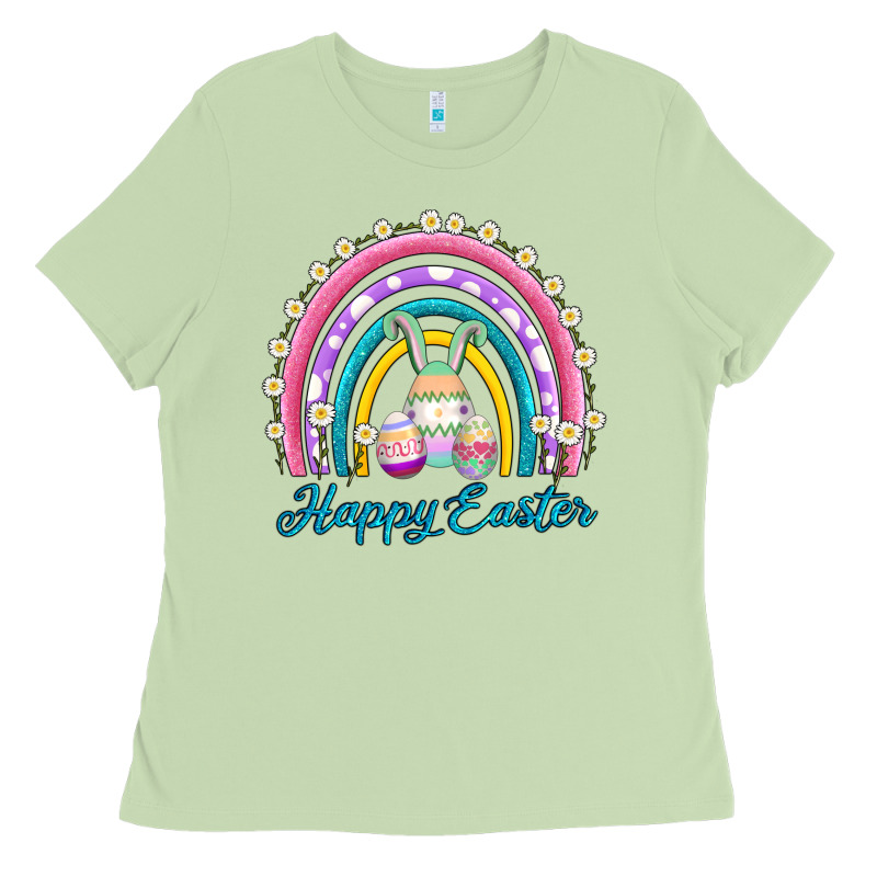 Easter Egg Bunny Rainbow Ladies Tee by AdoDesignShop | Teevron