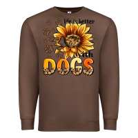 Chestnut life is better with dogs sunflower Premium Sweatshirt - MaliasSmallBusiness