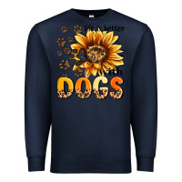 Navy life is better with dogs sunflower Premium Sweatshirt - MaliasSmallBusiness