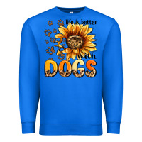 True Royal life is better with dogs sunflower Premium Sweatshirt - MaliasSmallBusiness