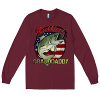 Burgundy reel cool granddaddy fishing Long Sleeve Tee - Jasminsmagicworld