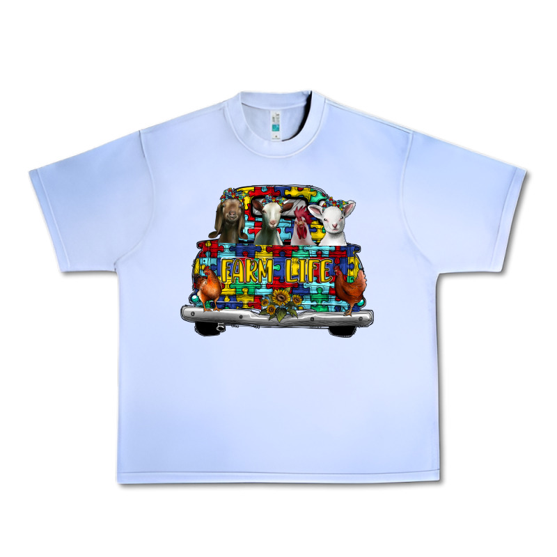 Farm Life Truck Autism Urban Heavy Tee by CowhideDigitalArt | Teevron