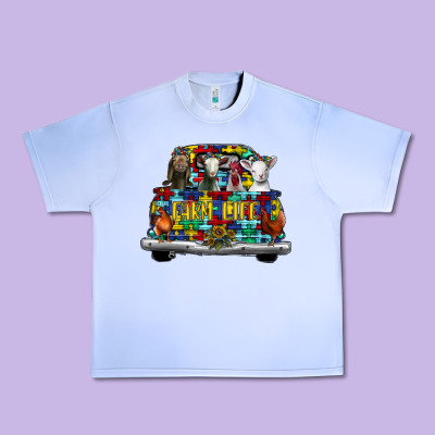 Farm Life Truck Autism Urban Heavy Tee Designed By Cowhidedigitalart
