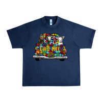 Navy farm life truck autism Urban Heavy Tee - CowhideDigitalArt