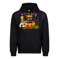 Black Black cat pumpkin Urban Hoodie - NancyCooperArtShop