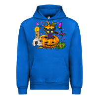 Cobalt Black cat pumpkin Urban Hoodie - NancyCooperArtShop