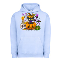 Pigment Grape Ice Black cat pumpkin Urban Hoodie - NancyCooperArtShop