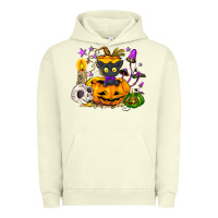 Pigment Pistachio Black cat pumpkin Urban Hoodie - NancyCooperArtShop