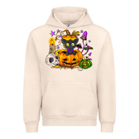 Sandshell Black cat pumpkin Urban Hoodie - NancyCooperArtShop