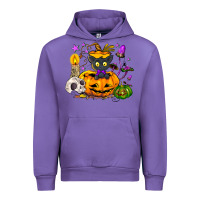 Tulip Black cat pumpkin Urban Hoodie - NancyCooperArtShop