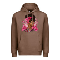 Chestnut breast cancer afro woman Premium Hoodie - Artiststas