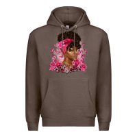 Coffee breast cancer afro woman Premium Hoodie - Artiststas