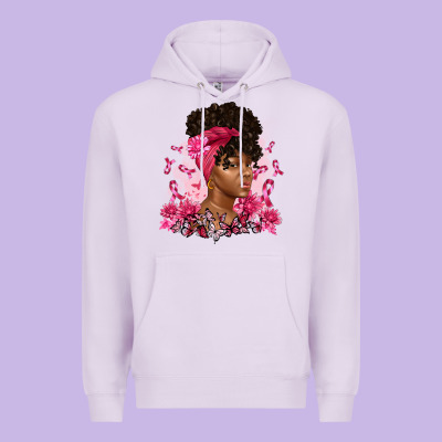 Breast Cancer Afro Woman Premium Hoodie Designed By Artiststas