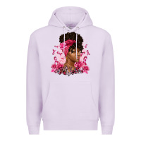 Lilac breast cancer afro woman Premium Hoodie - Artiststas