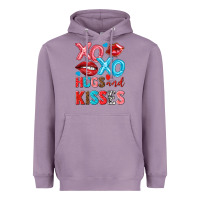 Lavender xo xo hugs and kisses Heavyweight Hoodie - NancyCooperArtShop