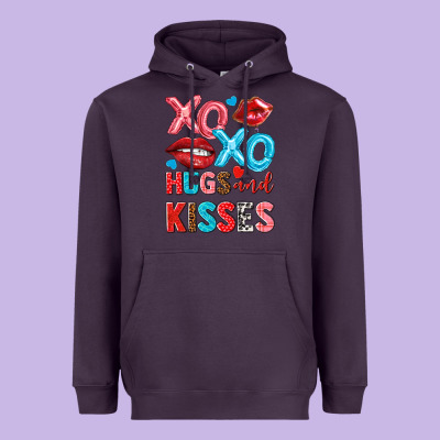 Xo Xo Hugs And Kisses Heavyweight Hoodie Designed By Nancycooperartshop