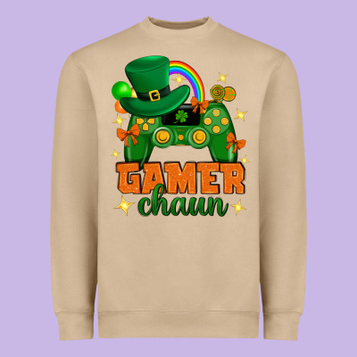 Gamer Chaun St.patricks Day Heavyweight Sweatshirt Designed By Neo Western