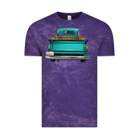 Cloud Purple western truck back view 2 Vintage Tee - FaDigitalArtStudio