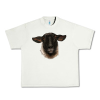 Pistachio suffolk ewe head Urban Heavy Tee - BarkalooDesign