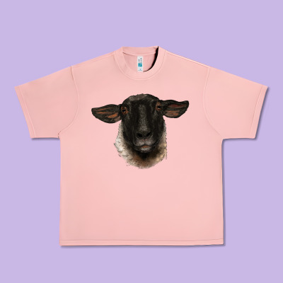 Suffolk Ewe Head Urban Heavy Tee Designed By Barkaloodesign