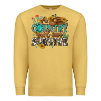 Antique Gold a country girl can survive Premium Sweatshirt - MaliasSmallBusiness