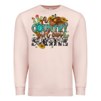 Pale Pink a country girl can survive Premium Sweatshirt - MaliasSmallBusiness