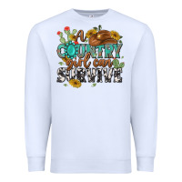 White a country girl can survive Premium Sweatshirt - MaliasSmallBusiness