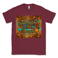 Burgundy grateful thankful blessed turkey Classic Tee - JahusDesignShop